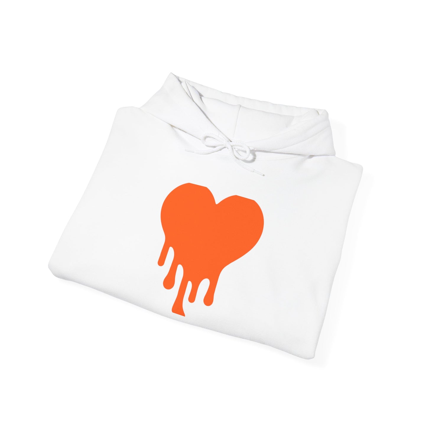 Dripping Heart Hoodie, Unisex Casual Sweatshirt, Heart Lover Gift, Cozy Winter Apparel, Streetwear Fashion, Valentine's Day Hoodie