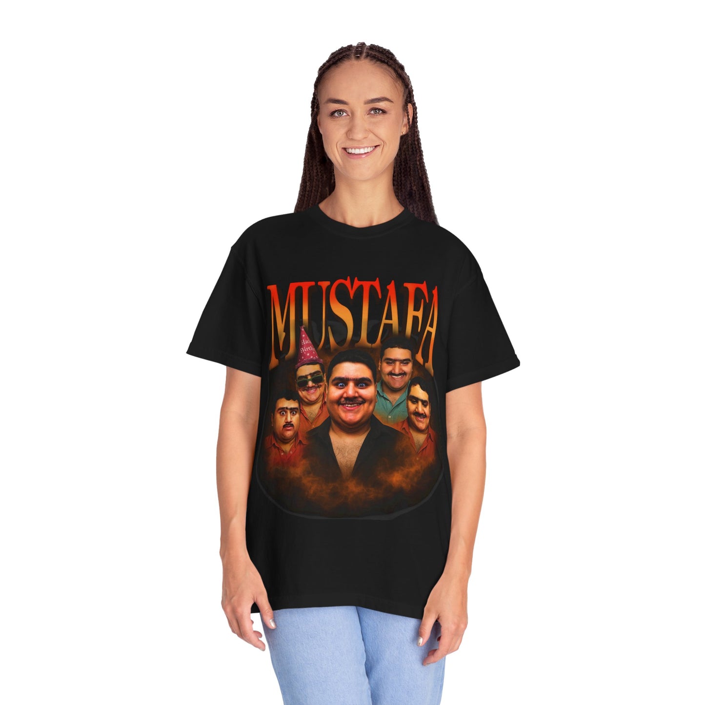Retro Graphic Tee for Mustafa Fans | Unisex Garment-Dyed T-Shirt, Vintage Style, Gift for Him, Casual Wear, Nostalgic Apparel