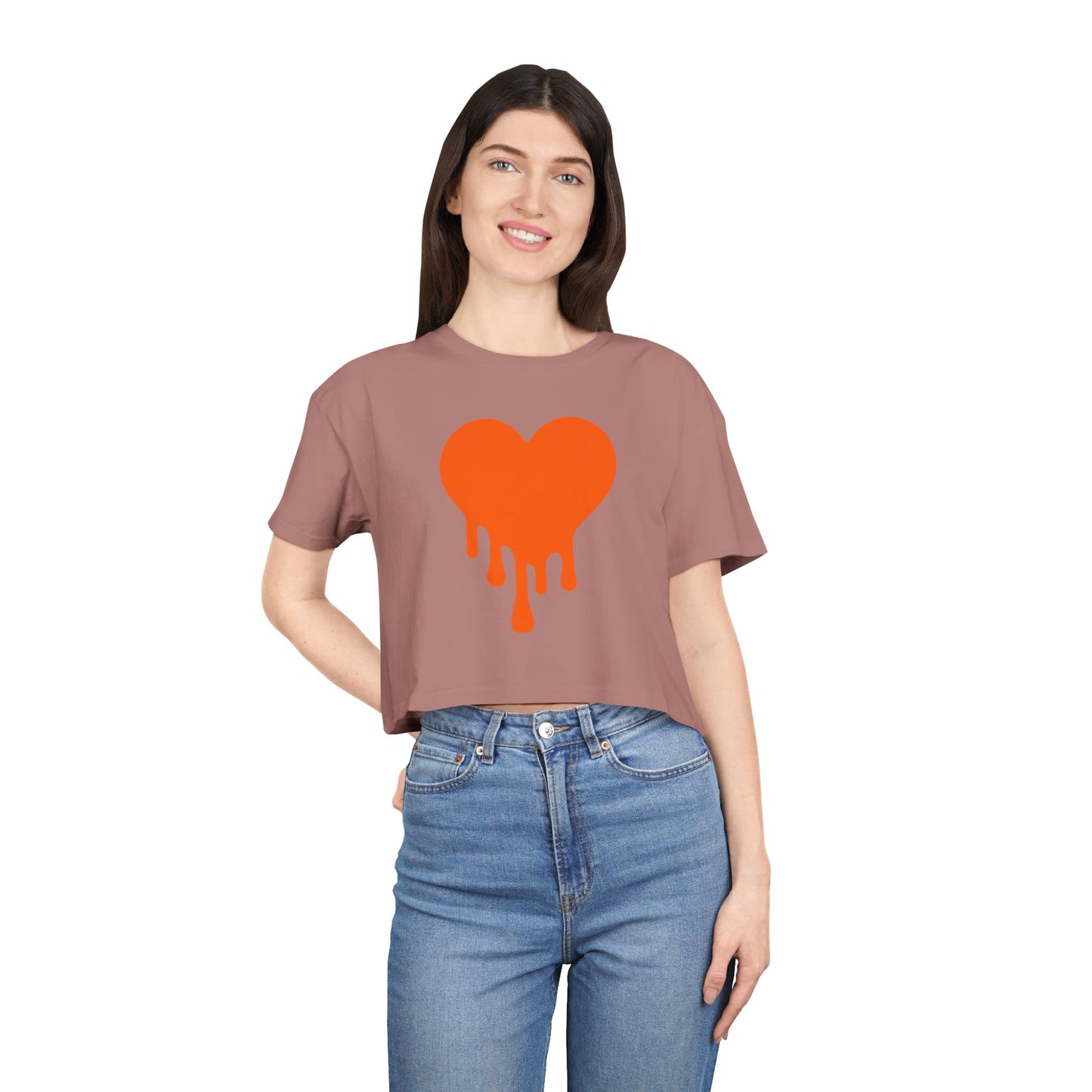 Dripping Heart Women's Crop Tee