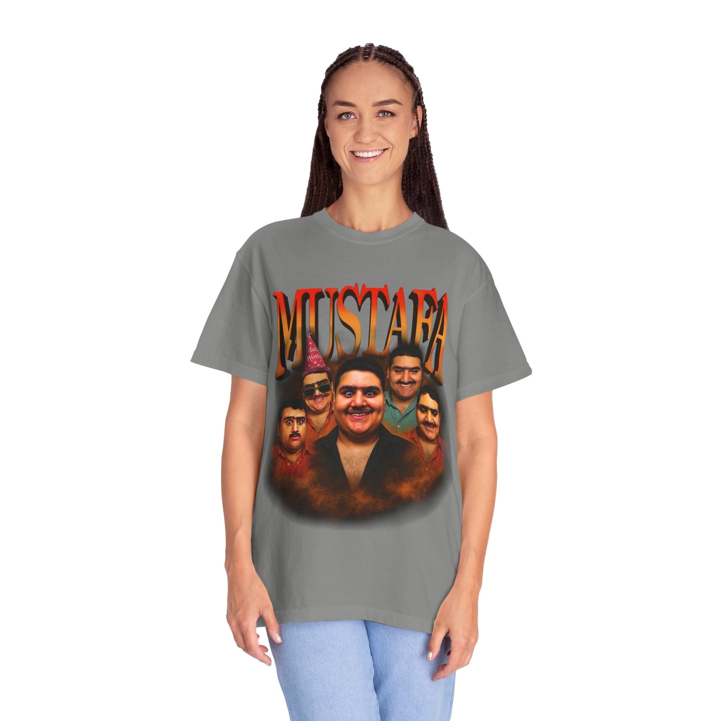 Retro Graphic Tee for Mustafa Fans | Unisex Garment-Dyed T-Shirt, Vintage Style, Gift for Him, Casual Wear, Nostalgic Apparel