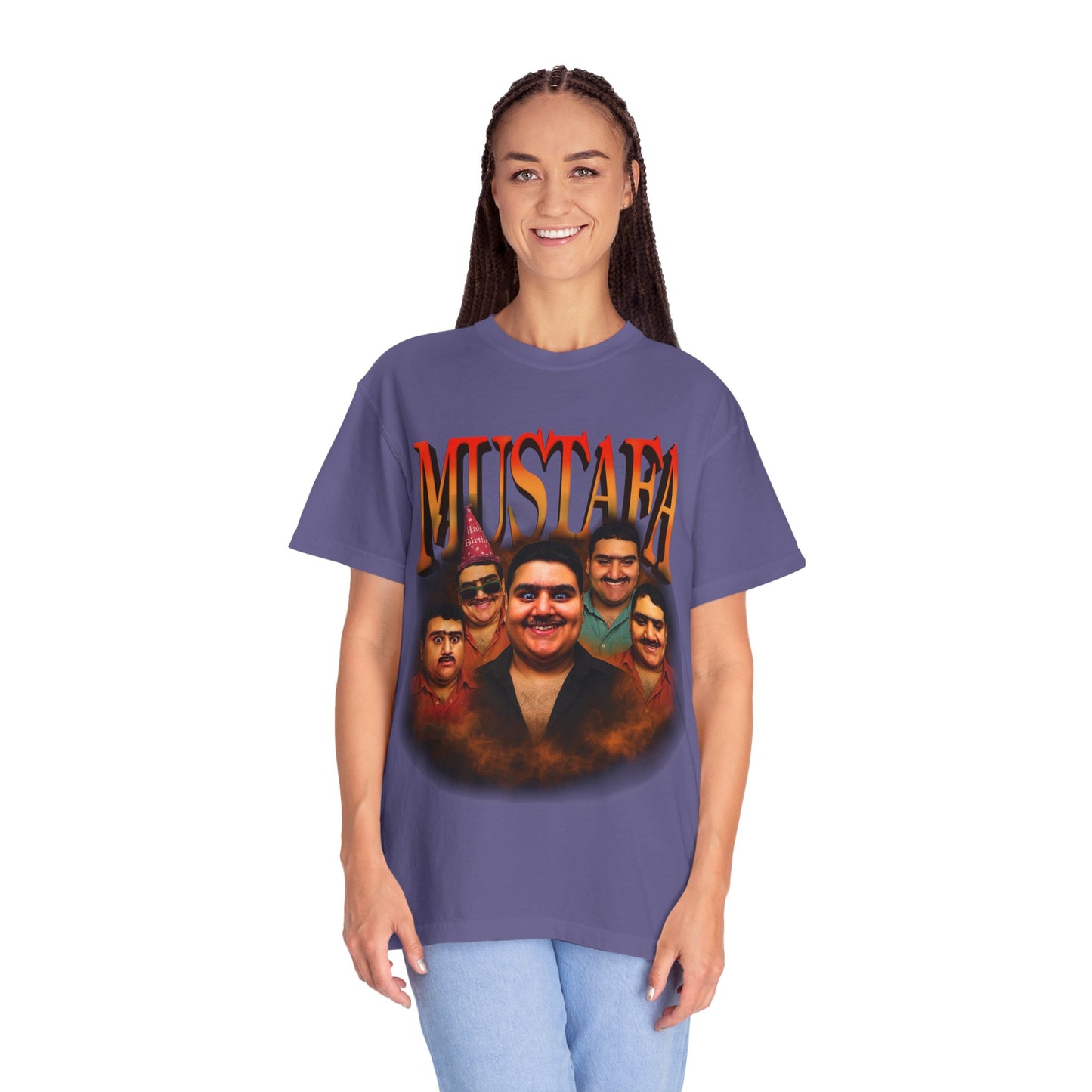 Retro Graphic Tee for Mustafa Fans | Unisex Garment-Dyed T-Shirt, Vintage Style, Gift for Him, Casual Wear, Nostalgic Apparel