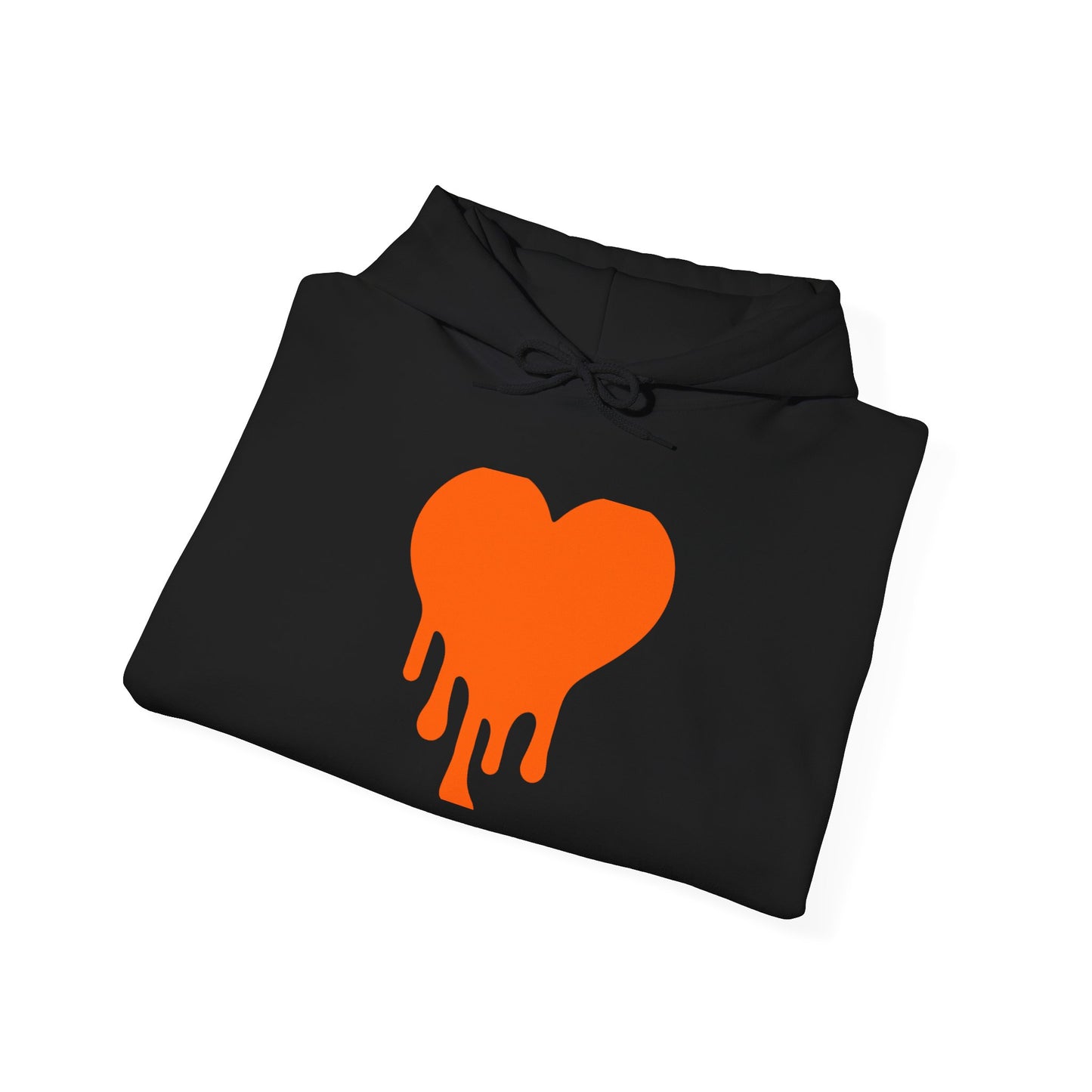 Dripping Heart Hoodie, Unisex Casual Sweatshirt, Heart Lover Gift, Cozy Winter Apparel, Streetwear Fashion, Valentine's Day Hoodie