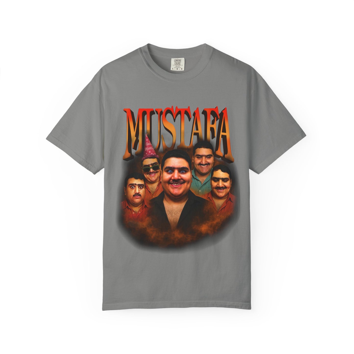 Retro Graphic Tee for Mustafa Fans | Unisex Garment-Dyed T-Shirt, Vintage Style, Gift for Him, Casual Wear, Nostalgic Apparel