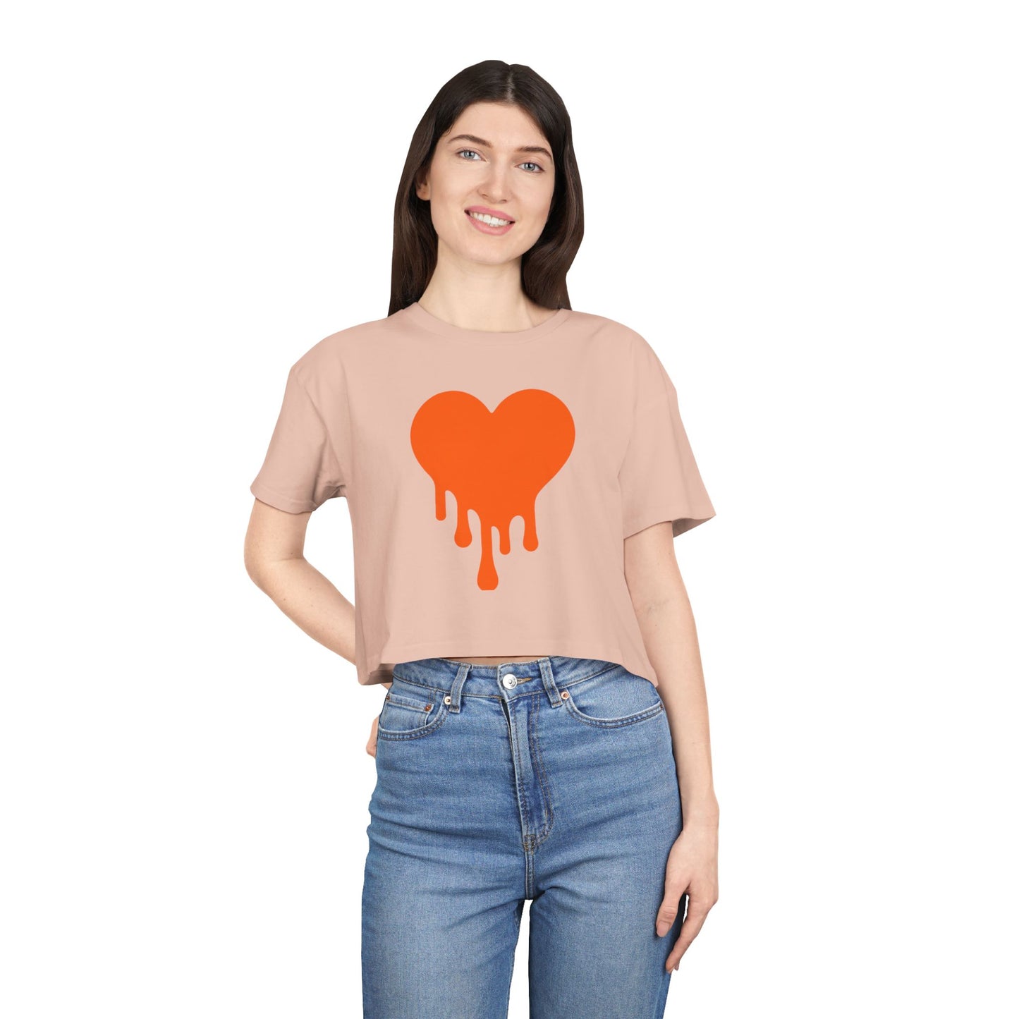 Dripping Heart Women's Crop Tee