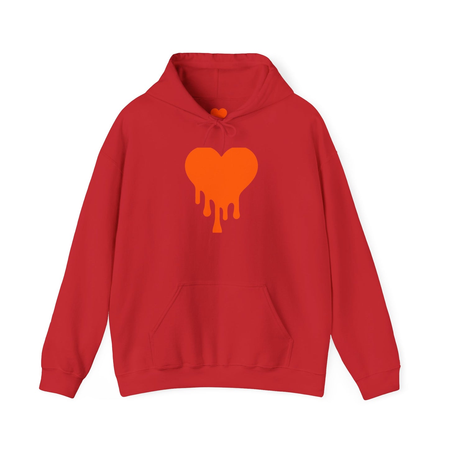 Dripping Heart Hoodie, Unisex Casual Sweatshirt, Heart Lover Gift, Cozy Winter Apparel, Streetwear Fashion, Valentine's Day Hoodie