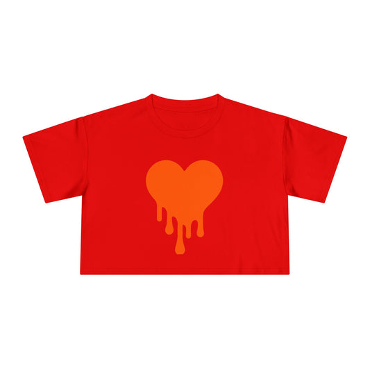 Dripping Heart Women's Crop Tee