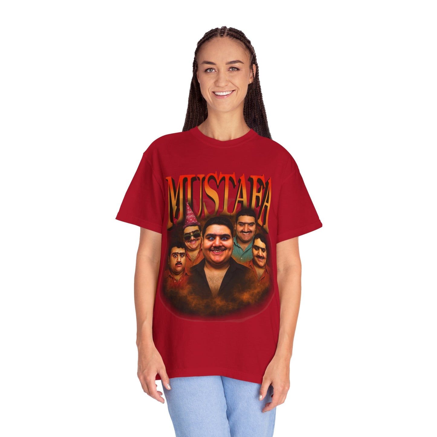Retro Graphic Tee for Mustafa Fans | Unisex Garment-Dyed T-Shirt, Vintage Style, Gift for Him, Casual Wear, Nostalgic Apparel