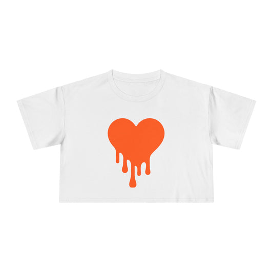 Dripping Heart Women's Crop Tee