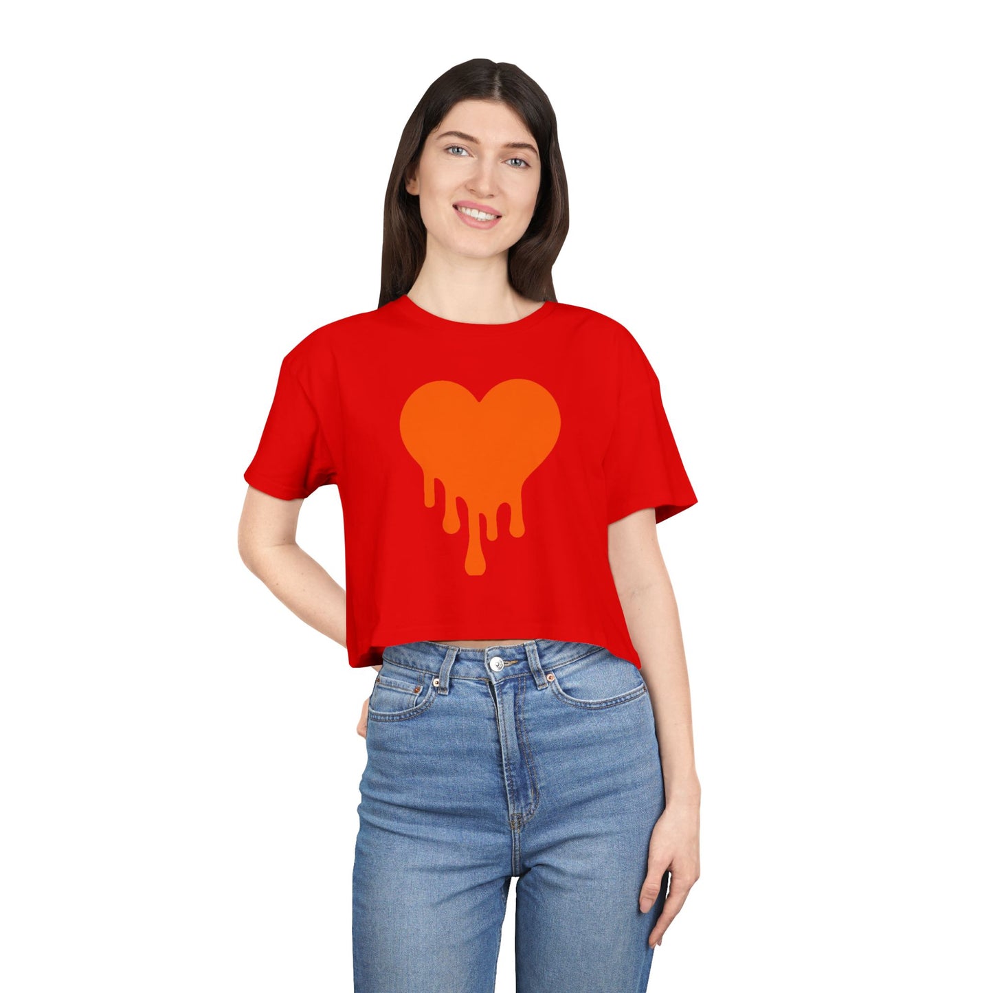 Dripping Heart Women's Crop Tee