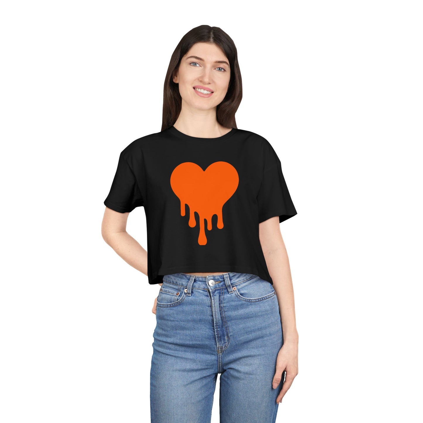 Dripping Heart Women's Crop Tee