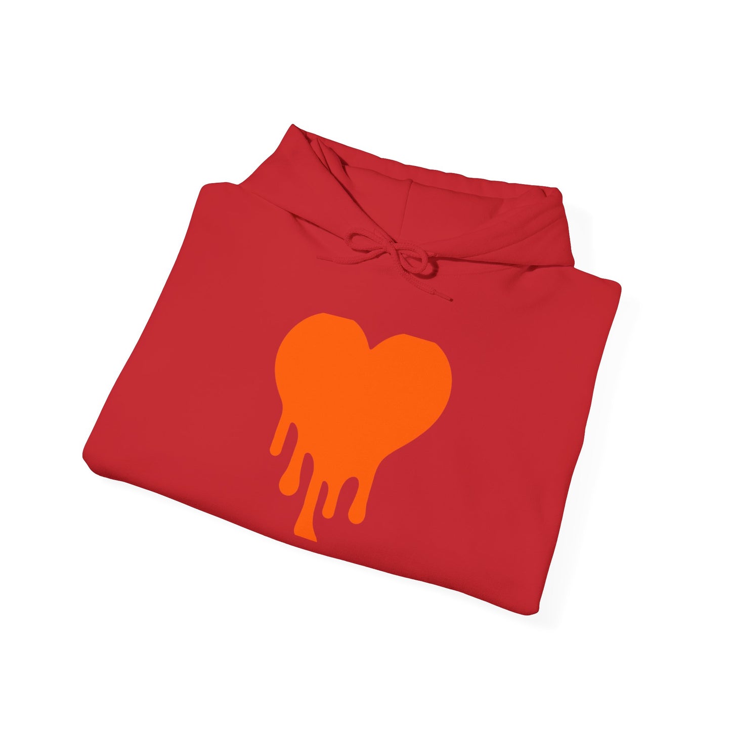 Dripping Heart Hoodie, Unisex Casual Sweatshirt, Heart Lover Gift, Cozy Winter Apparel, Streetwear Fashion, Valentine's Day Hoodie
