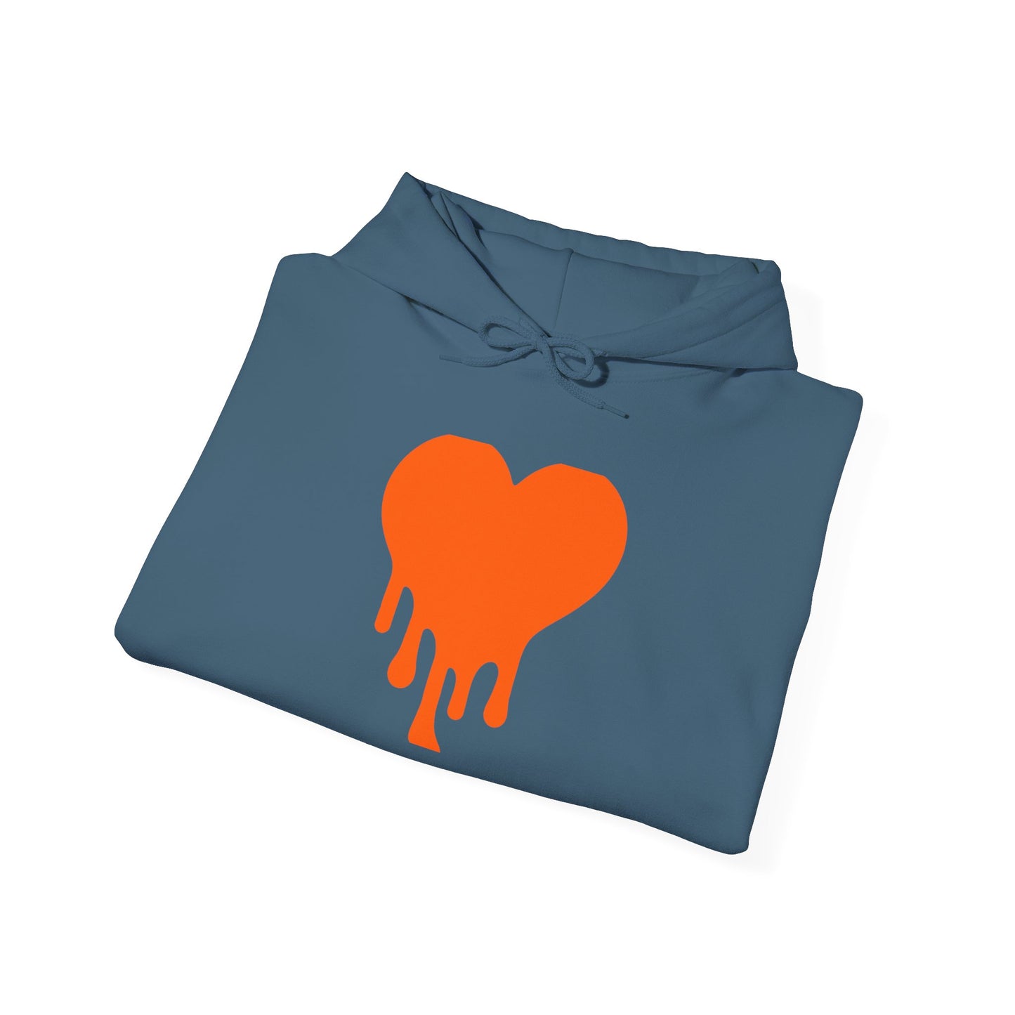 Dripping Heart Hoodie, Unisex Casual Sweatshirt, Heart Lover Gift, Cozy Winter Apparel, Streetwear Fashion, Valentine's Day Hoodie
