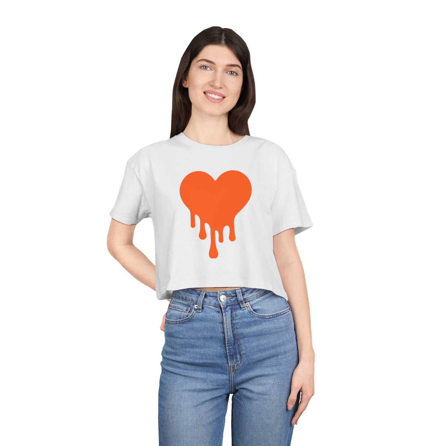 Dripping Heart Women's Crop Tee